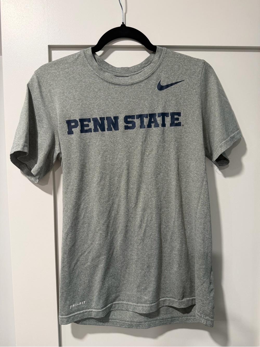 Nike Gray Penn State Dri-FIT Short Sleeve Tee with Navy Logo